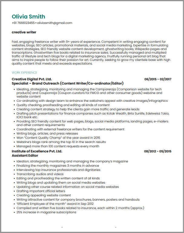 Resume Example