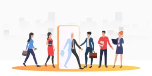 Job seeker in meeting with recruiter — tips for working with recruiters