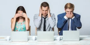 Professional recognizing and stopping bad habits at work — career improvement strategies