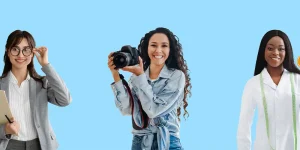 Professional showcasing digital portfolio on laptop screen — digital portfolio job search